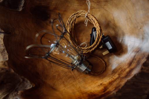 Industrial Vintage Lighting Twisted Material Cable LovePhoebe - Sapna Odlin Photography