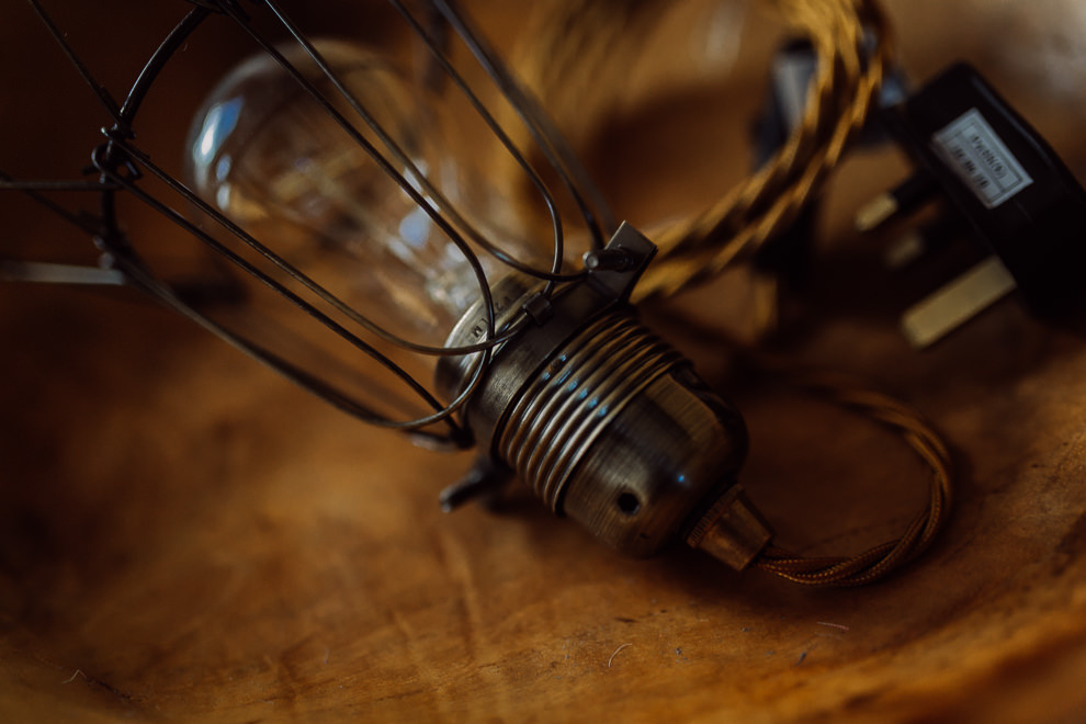 Industrial Vintage Lighting Twisted Material Cable LovePhoebe - Sapna Odlin Photography