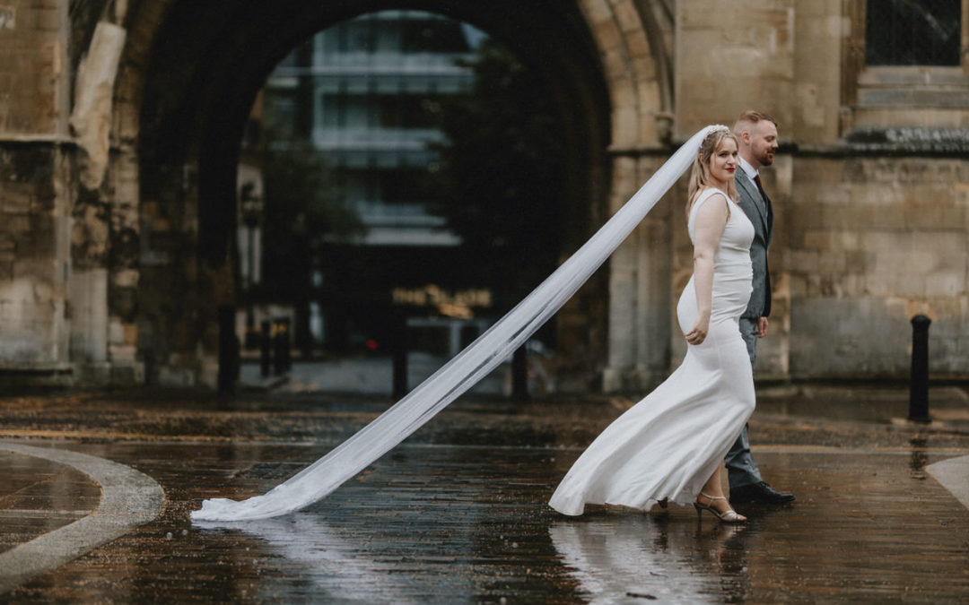Rainy Romance: A Small Town Hall Wedding at Forbury Gardens in Reading